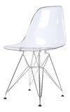 Set 4 Silla Eames Dsr Cromada Transparente - Alto Impacto