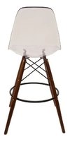 Banqueta Taburete Eames Dsw Transparente Madera Pata Oscura - comprar online
