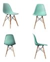Silla Eames Dsw X 4 Abs Aqua Super Promo! - Alto Impacto
