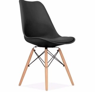 Silla Tulip Eames Escandinava Eames B Madera - Alto Impacto en internet