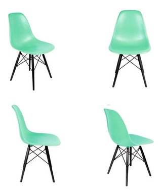 Imagen de Set 4 Silla Eames Comedor Dsw Abs Pata Negra - Alto Impacto