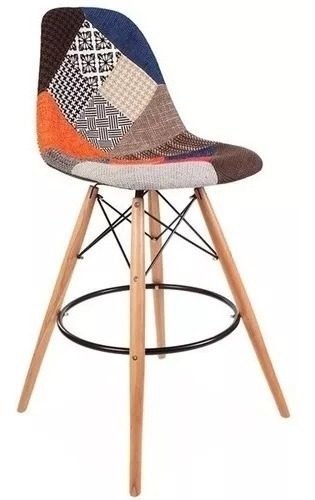 Set * 2 Banqueta Taburete Eames Patchwork Mod- Alto Impacto