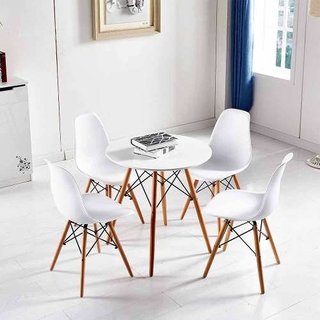 Combo Mesa Eames Madera 80 Cm + 4 Sillas Eames- Alto Impacto en internet
