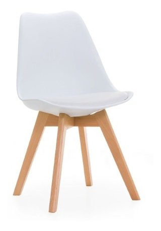Combo Mesa Tulip 120 + 4 Sillas Tulip B Madera- Alto Impacto - ALTO IMPACTO Home + Office
