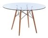Combo Mesa Eames 100 Cm+ 4 Sillas Dsw Madera Vidrio Redonda - tienda online