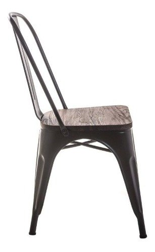 Set * 4 Silla Tolix Pauchard Asiento Madera + 12 Pagos - Alto Impacto - comprar online