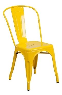 Set * 4 Silla Tolix Pauchard Amarillo Mate - Alto Impacto