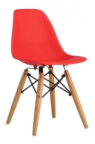 Imagen de Silla Eames Kids Infantil Niños Base Madera - Alto Impacto