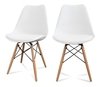 Silla Eames Dsw Blanca Asiento Tapizado Blanca- Alto Impacto