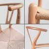 Set 4 Sillon Wishbone Hans Wegner Madera Natural Importada - Alto Impacto - ALTO IMPACTO Home + Office