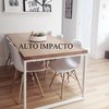 Combo Mesa Metálica 180 + 6 Silla Eames P- Alto Impacto -