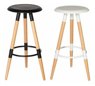 Set 2 Banqueta Taburete Eames Base Madera - Alto Impacto - comprar online