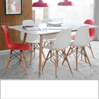 Combo Mesa Eames Nordico 140 + 6 Sillas Dsw - Alto Impacto - comprar online
