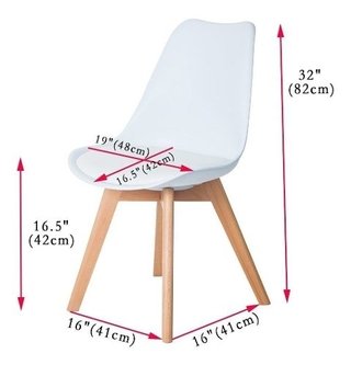 Imagen de Combo Mesa Tulip 120 + 4 Sillas Tulip B Madera- Alto Impacto