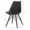 Set 4 Silla Tulip Eames Base Metalica Negra - comprar online