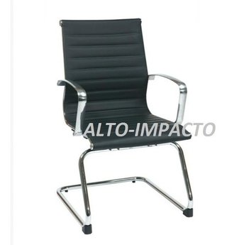 Sillon Aluminium Eames Oficina B Fija Trineo 1- Alto Impacto