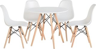 Combo Mesa Eames Madera 80 Cm + 4 Sillas Eames- Alto Impacto - comprar online