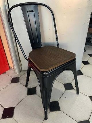 Set * 4 Silla Tolix Pauchard Asiento Madera 1 - Alto Impacto en internet
