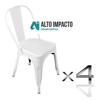 Set * 4 Silla Tolix Metalica Pauchard Promo- Alto Impacto
