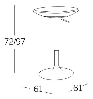 Imagen de Mesa Bar Pop Taburete Desayunador Regulable- Alto Impacto