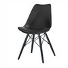 Set 4 Silla Tulip Eames Base Metalica Negra