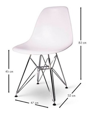Set * 4 Silla Eames Dsr Abs Cromada Comedor - Alto Impacto - comprar online