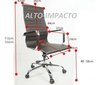 Sillon Sillon Oficina Aluminium Chocolate - Alto Impacto - - comprar online