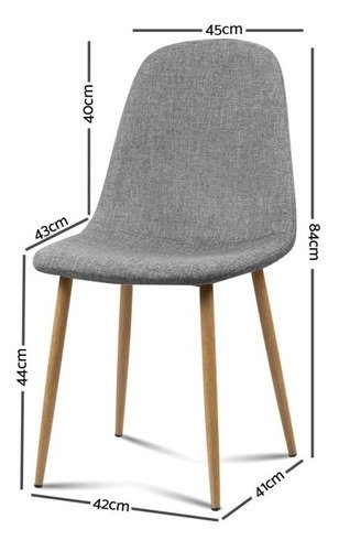 Set 2 Silla New Eames Tapizada Comedor Cocina - Alto Impacto - ALTO IMPACTO Home + Office