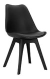 Set 6 Silla Tulip Almohadón Pata Madera Negra - Alto Impacto