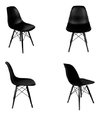 Set 4 Silla Eames Comedor Dsw Abs Pata Negra - Alto Impacto - tienda online