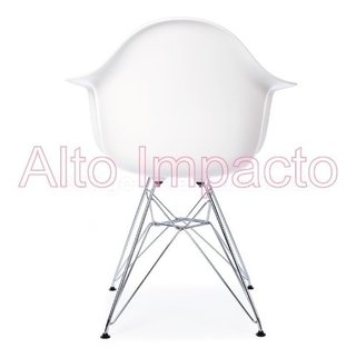 Sillon Eames Dar Rojo Negro Blanco Metalica - Alto Impacto en internet