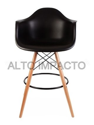Banqueta Taburete Silla Sillon Moderna Dab Daw Eames Negro - comprar online