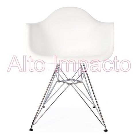 Sillon Eames Dar Rojo Negro Blanco Metalica - Alto Impacto