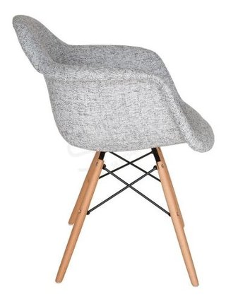Set *2 Sillon Daw Eames Tapizada Base Madera - Alto Impacto - tienda online