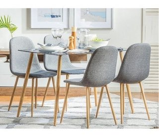 Set Mesa Vidrio Rectangular +6 Silla New Eames- Alto Impacto - ALTO IMPACTO Home + Office