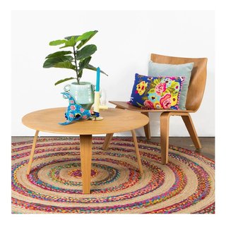 Mesa Ratona Baja Eames Lcw Plywood 86cms Diámetro en internet