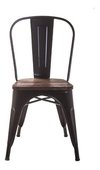 Set * 4 Silla Tolix Pauchard Asiento Madera + 12 Pagos - Alto Impacto