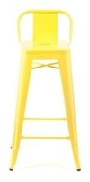 Set 4 Banqueta Taburete Tolix Respaldo Amarilla Alto Impacto - comprar online
