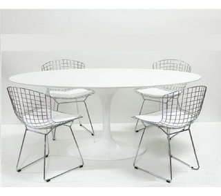 Combo Mesa Tulip Oval 150*100 4 Silla Bertoia - Alto Impacto - ALTO IMPACTO Home + Office
