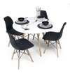 Set Mesa Eames 80 Cm + 4 Silla Abs Eames - Alto Impacto