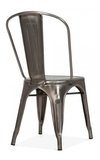 Set 4 Silla Tolix Exterior Metal Galvanizada Cromo - Alto Impacto - ALTO IMPACTO Home + Office