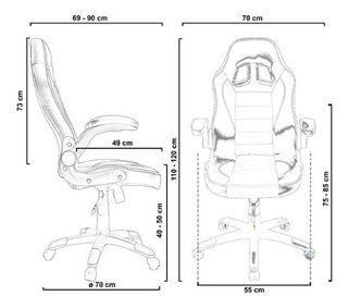 Imagen de Sillon Gamer Playstation Xbox Juegos Pc Base Metal - Alto Impacto