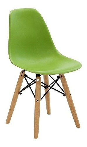 Silla Eames Kids Infantil Niños Base Madera - Alto Impacto