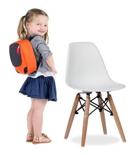 Silla Eames Kids Infantil Niños Base Madera - Alto Impacto