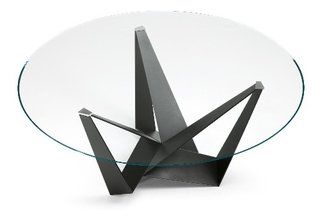 Mesa Skorpio Redonda Vidrio Metalica 130 Cm - Alto Impacto - comprar online