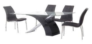 Mesa Vidrio Madera Diseño Moderna 160 * 90 4 - Alto Impacto