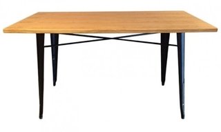 Mesa Tolix Tapa Madera X Pauchard Negra 120x80- Alto Impacto - tienda online