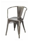 Set * 2 Sillon Tolix Comedor Exterior Metalico- Alto Impacto