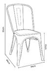 Silla Tolix Galvanizada Galvanizada Metalica - Alto Impacto- - comprar online