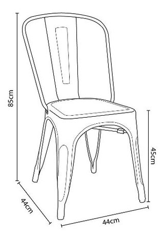 Silla Tolix Galvanizada Galvanizada Metalica - Alto Impacto- - comprar online
